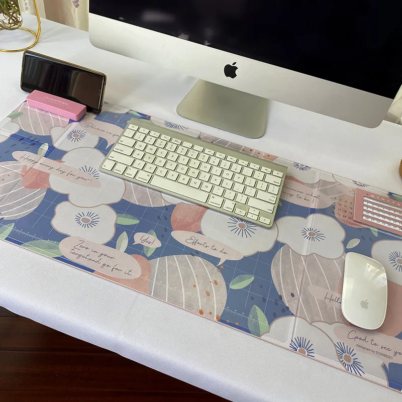 Большой водонепроницаемый коврик для мыши из ПУ студенческий блокнот письма