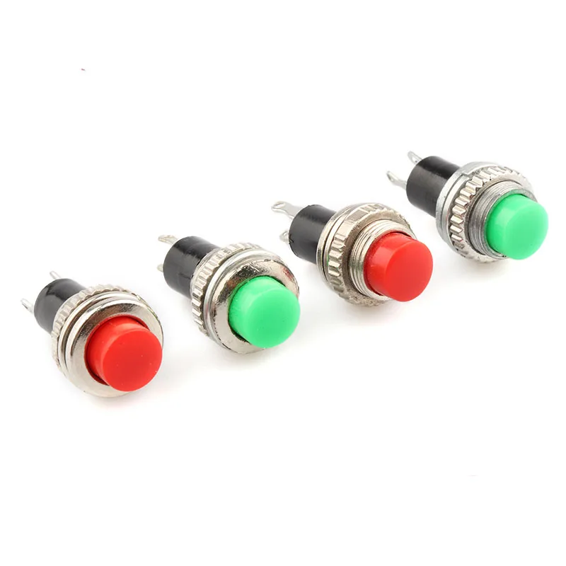 

Button Switch Momentary 10mm Two Pin cap OFF-(ON) return automatically CQC UL ROHS 6A125V New Mini Push Button Switch