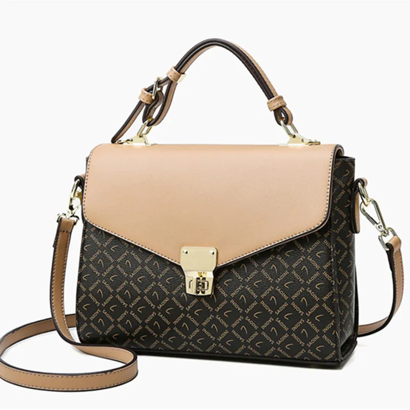 

Известный роскошный бренд 2021 Новинка модная вместительная сумка с клапаном с принтом женская Высококачественная универсальная сумка чере...