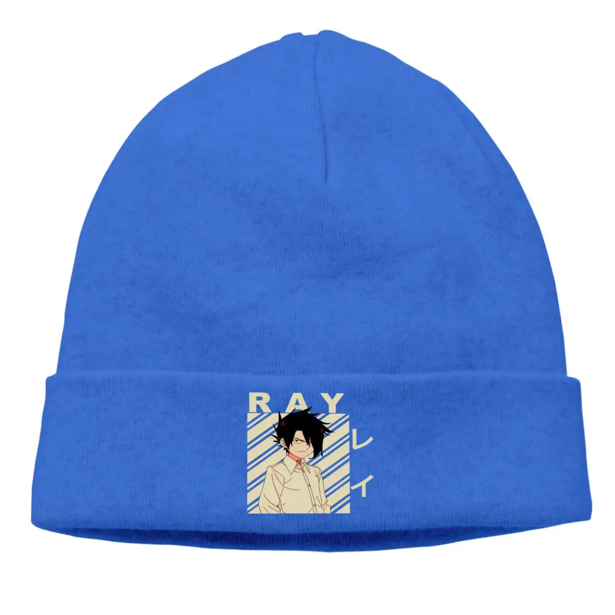 

Bonnet The Promised Neverland Anime Cycling Knit Hat Ray Vintage Art Winter Warm Hip Hop Skullies Beanies Caps