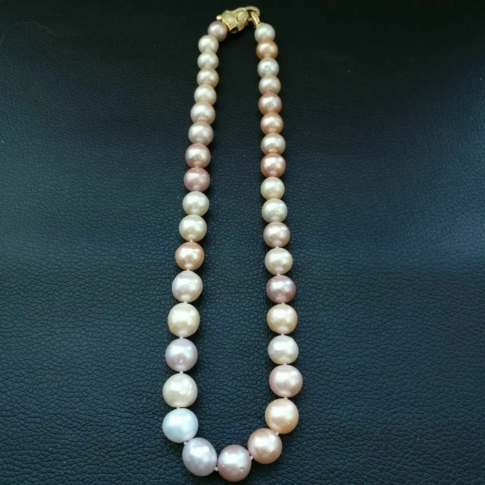 Разноцветное жемчужное ожерелье Эдисона реборн Кеши 10 мм-12 мм | Украшения и