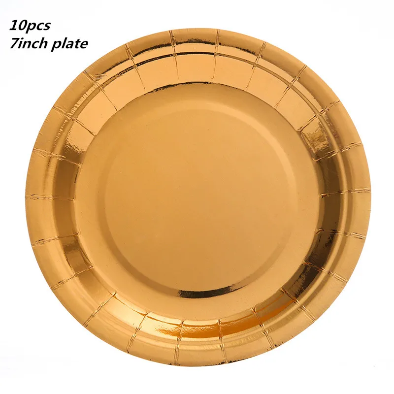10PCS 7inch plate 20 шт./лот, горячая Распродажа, золотое, синее бумажное полотенце, салфетка для мальчиков и девочек, вечерние салфетки, украшение для салфеток, 33*33 см - Цвет: 10PCS 7inch plate