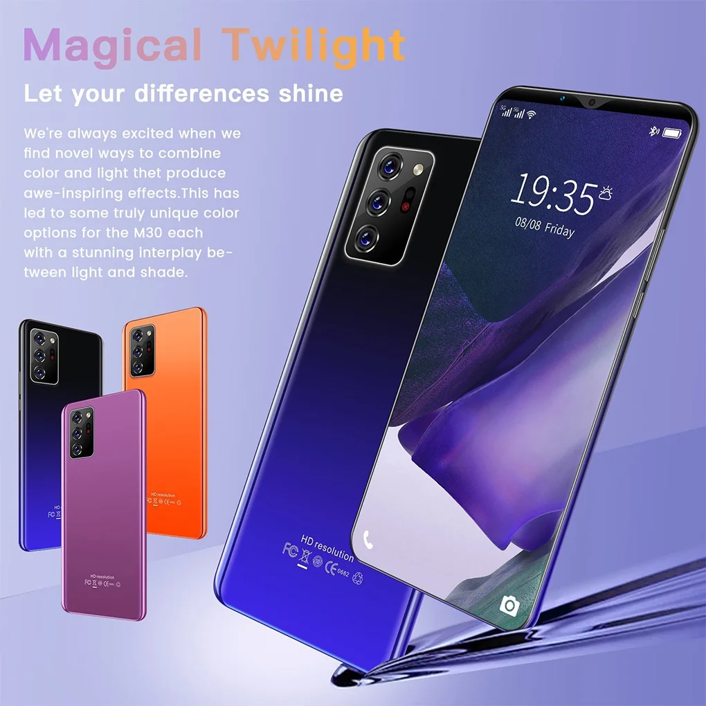 

Note30 Plus Smartphone 6.1 Inch Dual SIM Smart Phone 4G Facial Unlocking 13MP+24MP Mobile Phone US Plug EU Plug