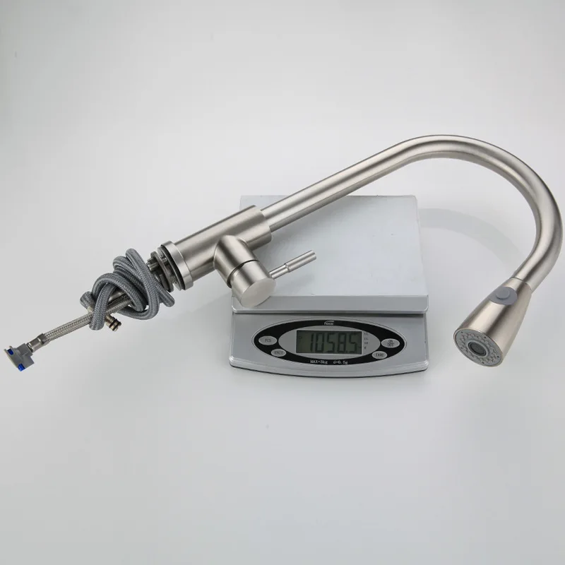 

Sus304 Family Kitchen Faucet Pull Out Side Sprayer 360 Rotation Hot And Cold Accessories