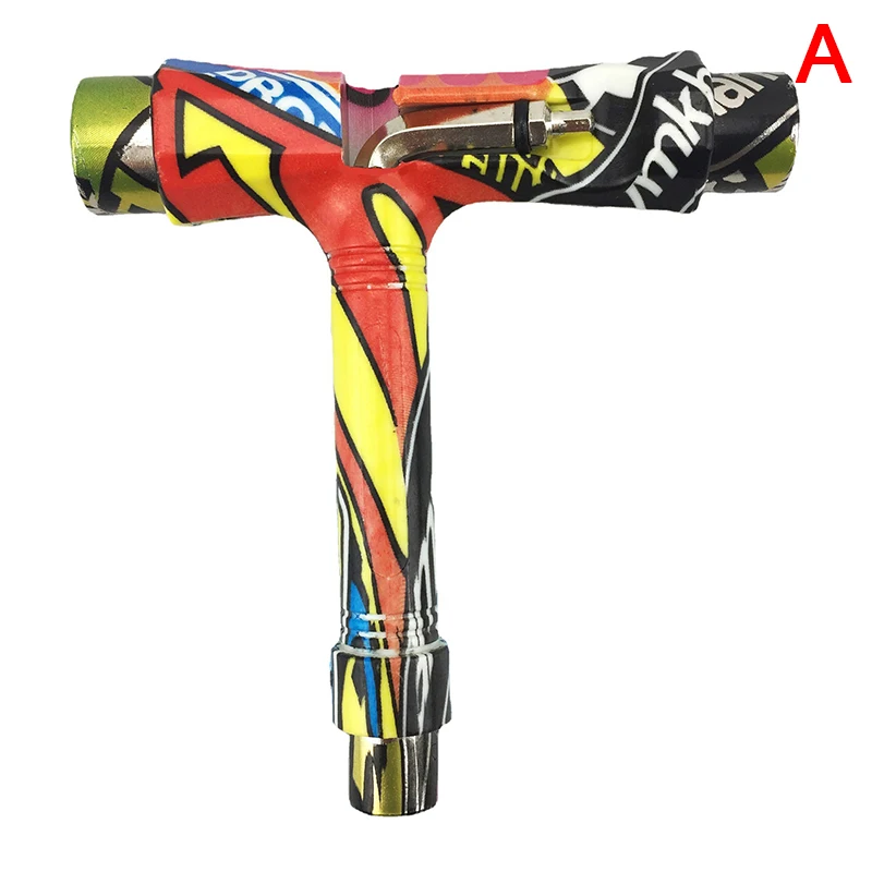 

All-in-One Skate Tools Multi-Function Portable Skateboard Adusting T Tool Accessory with T-Type Allen Key and L-Type Head Wrench
