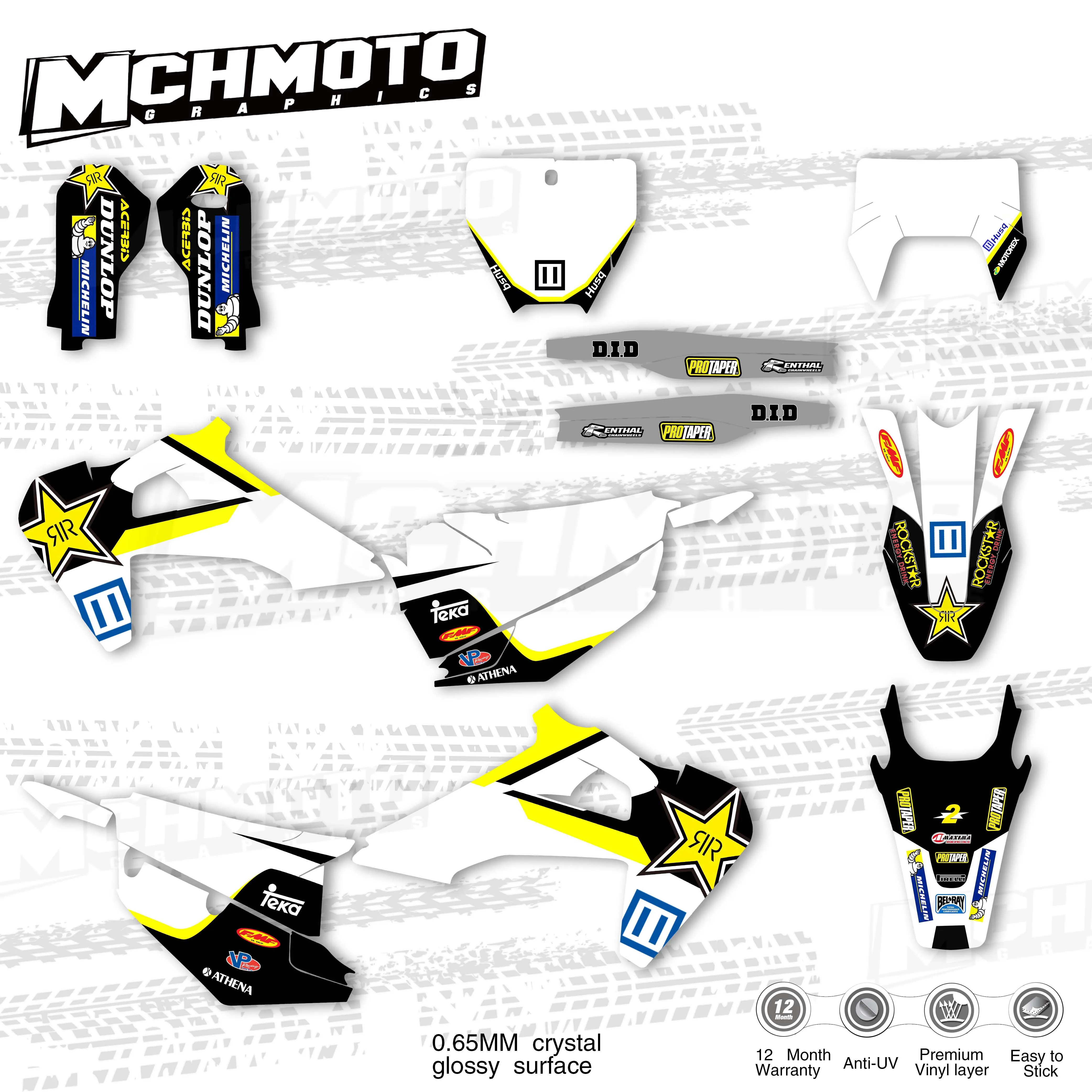 Набор наклеек MCHMFG для Husqvarna TC FC TX FX FS 2019 2021 TE FE 2020 2022 125 250 350 450 мотокроссовые гонки 3M