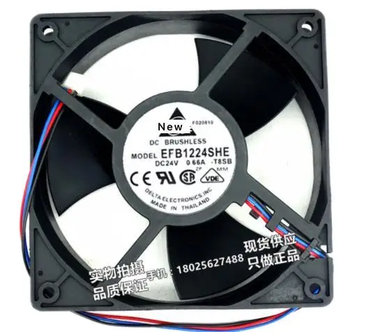 3-проводной Вентилятор охлаждения сервера для Delta EFB1224SHE F00 DC 24 В 0.66A 120x120x38 мм