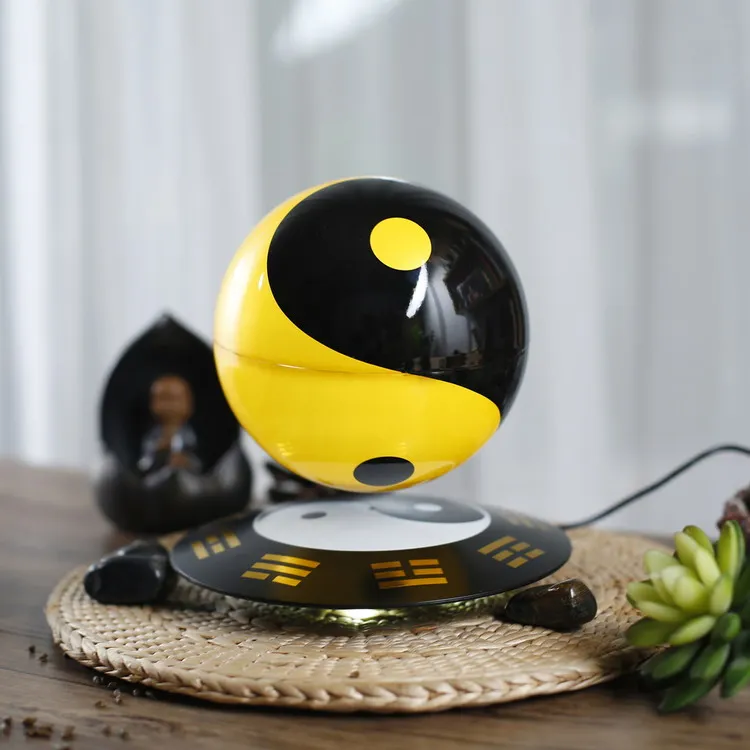 Магнитный левитационный 6-дюймовый Золотой шарик Тай Чи вращающийся плавающий