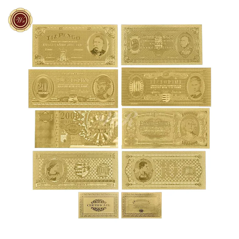 

Венгерская Золотая фольга Bankntoe сбор бумажных денег, золотое покрытие 999999, домашний декор