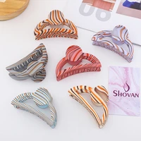 new frosted claw clip geometric hair clips clamp crab hairpins solid barrettes headwear for women girls hair styling accessories