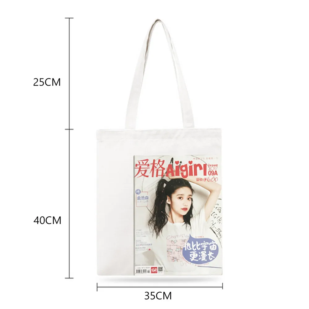 

Cute Female Tote Shopper Bag Harajuku Ulzzang Grunge Cartoon Printing Shopping Bags Art Graphic Canvas Shoulder Bag Sacs Tissu