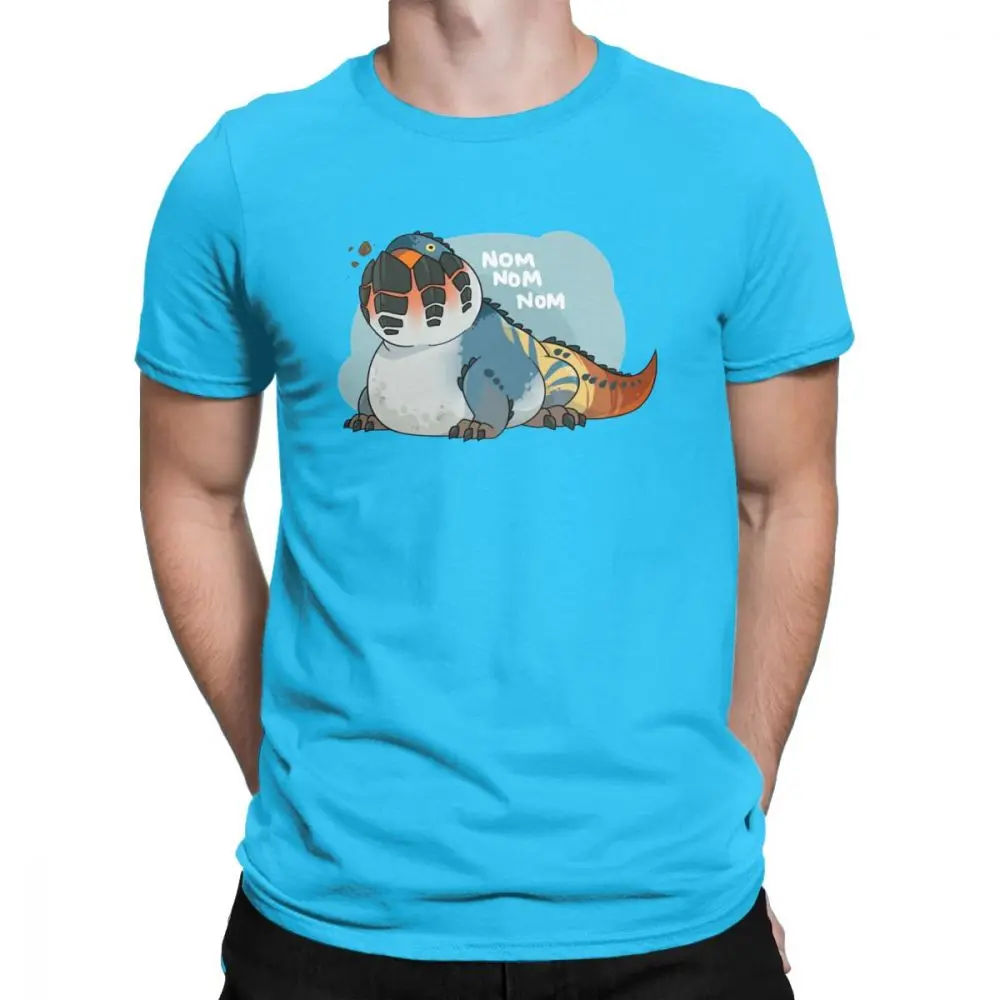 Dodogama Monster Hunter World футболки мужские хлопковые Забавные футболки футболка с круглым вырезом одежда с коротким рукавом Подарок Идея размера плюс - Цвет: Королевский синий