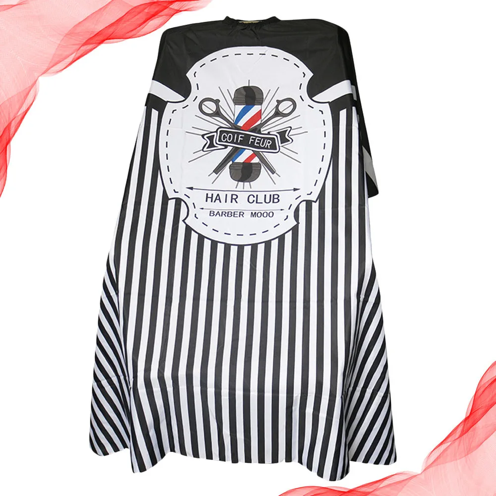 

1Pc 160x140cm Rotating Lamp Pattern Barbershop Cape for Hair Cutting Apron Hairdressing Cape Barber Accessories (Black White)