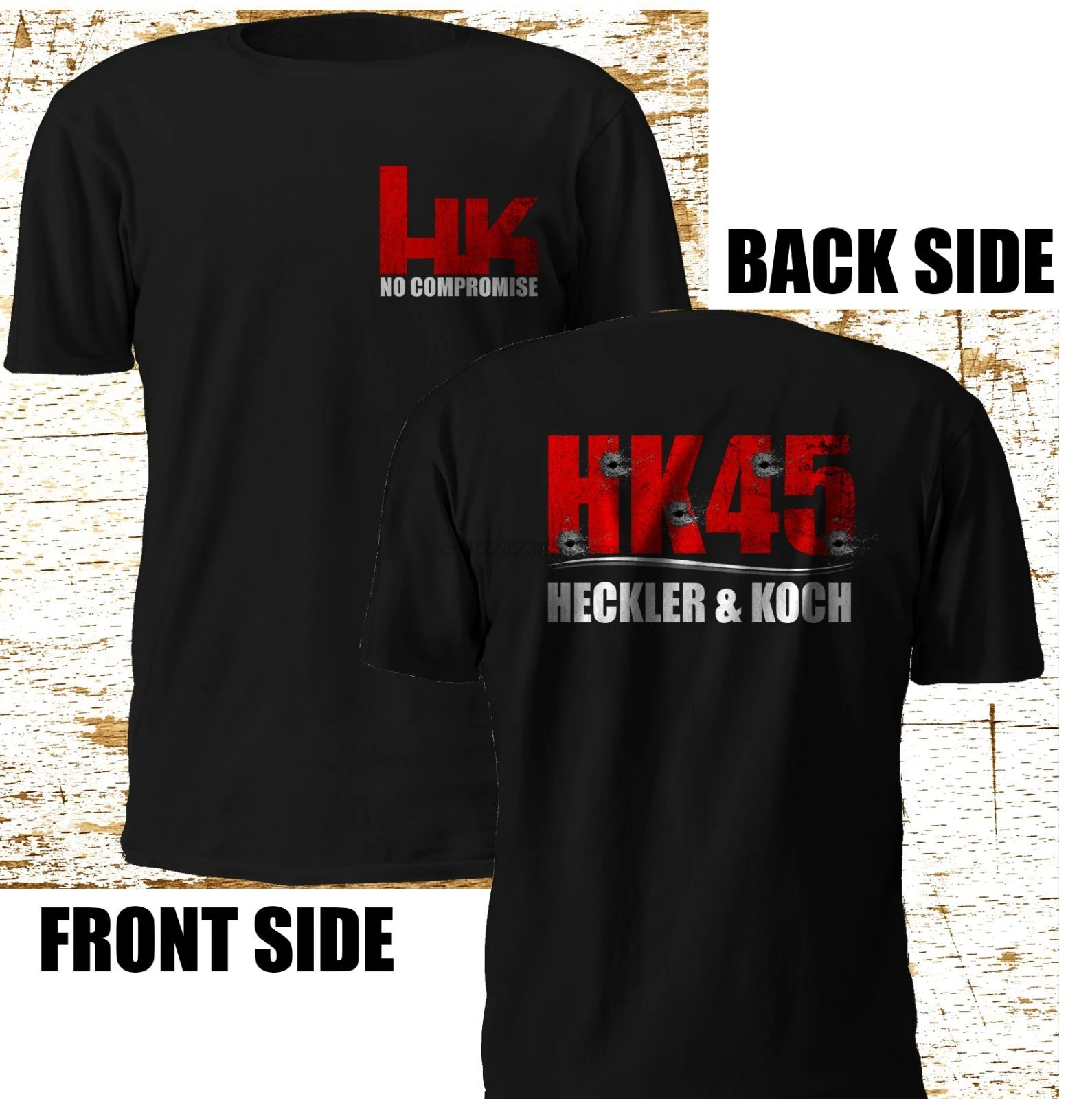 Новая HK Heckler Koch Gun HK45 Ругер пистолеты черная футболка Размер S 3XL| |