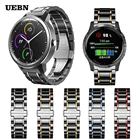 Керамический ремешок UEBN для Garmin move 3, браслет для Garmin Come sq vivoactive 4, для Garmin Active