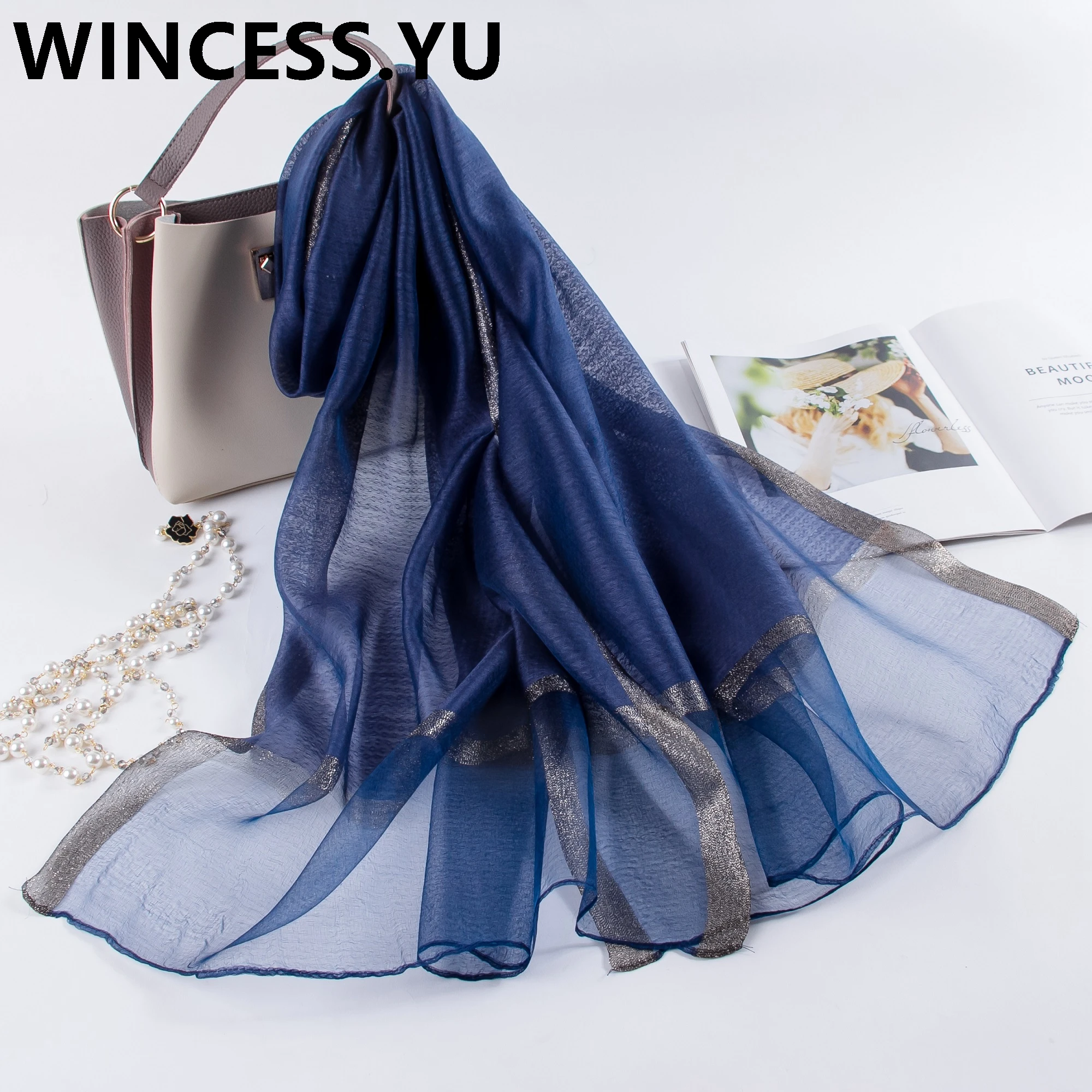 

Шелковый шарф, женские шарфы, модный роскошный шарф, женские дизайнерские шелковые шали и палантины для женщин, шаль из пашмины, женский пла...