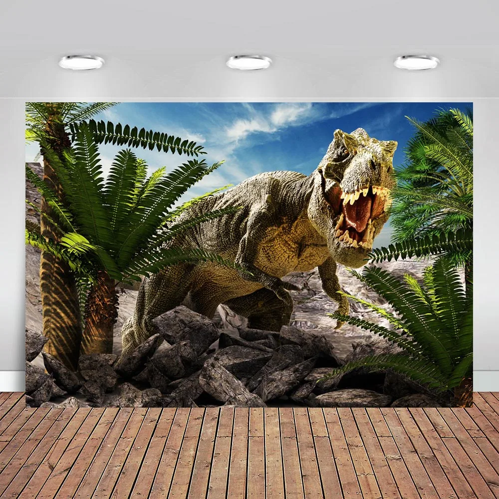 

Vinyl Photography Background Jurassic 3D Dinosaur Park Backdrop Photo Studio Children Birthday Party Photocall