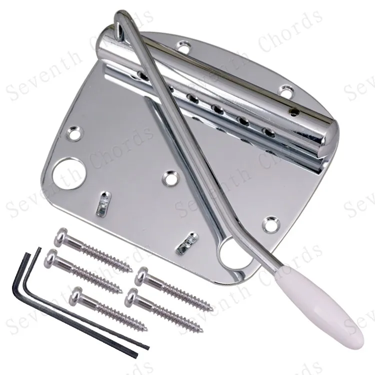 

Chrome 6 String Tremolo Bridge for Jazzmaster Guitar - With Whammy Bar