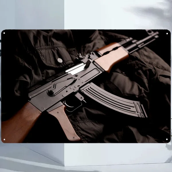 

AK47 Ретро Домашняя мода металлический жестяной знак Декор жестяной знак металлический настенный Декор деревенская табличка Бар Кафе Настен...