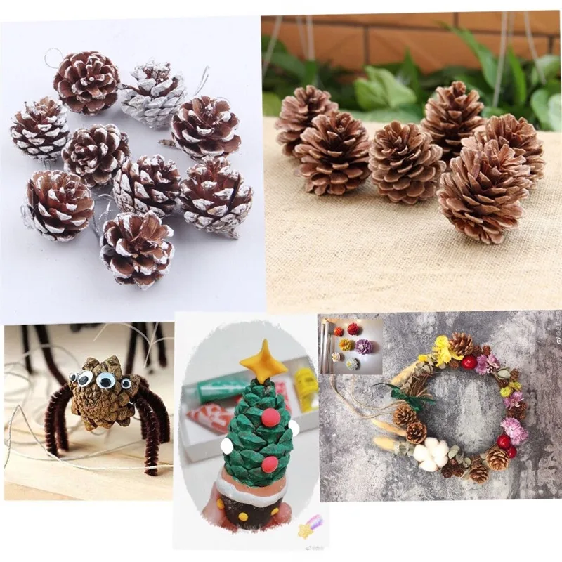 9 шт./лот Рождественское украшение сосновые шишки мини шишка для рождественской