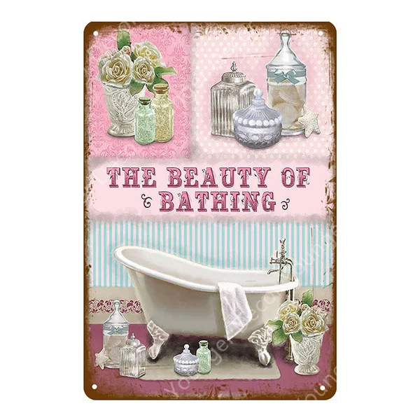 

Kitchen Rules Metal Signs Family Garden Poster Vintage Wall Plaque Outdoor Decoration Laundry Room Decor Bath Bathing Plate