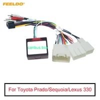 car audio dvd player 16pin android power cable adapter with canbus box for toyota pradosequoialexus 330350 wiring harness
