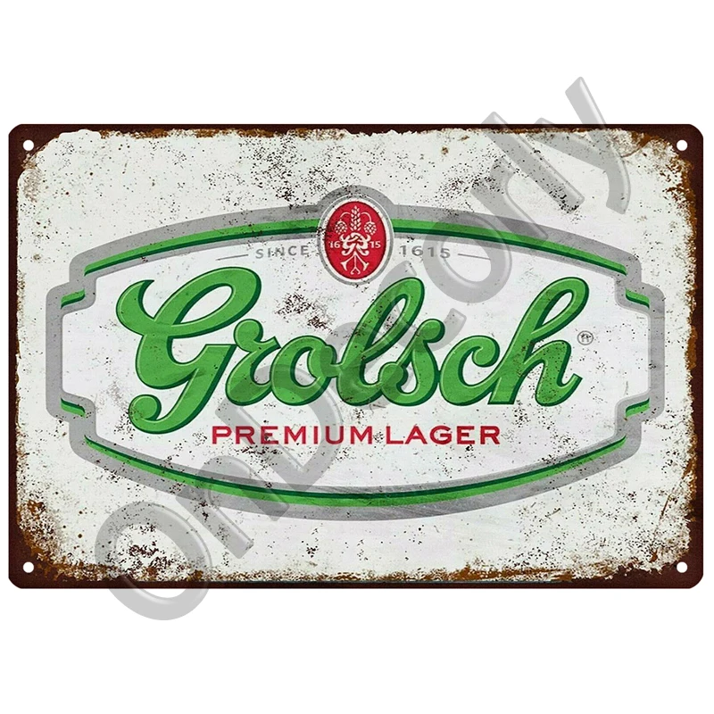 

Retro Grolsch Metal Sign Tin Sign Whisky Belgium Beer Plaque Metal Wall Decor Vintage Decor Poster Plates Man Cave Shabby Chic