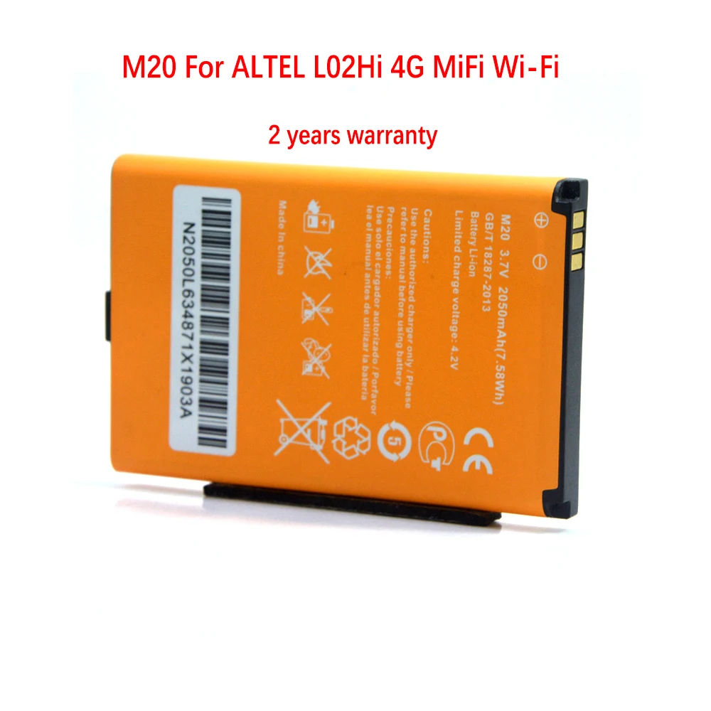 Новый оригинальный аккумулятор M20 2050 мАч для ALTEL L02Hi 4G MiFi Wi Fi LTE роутер Точка