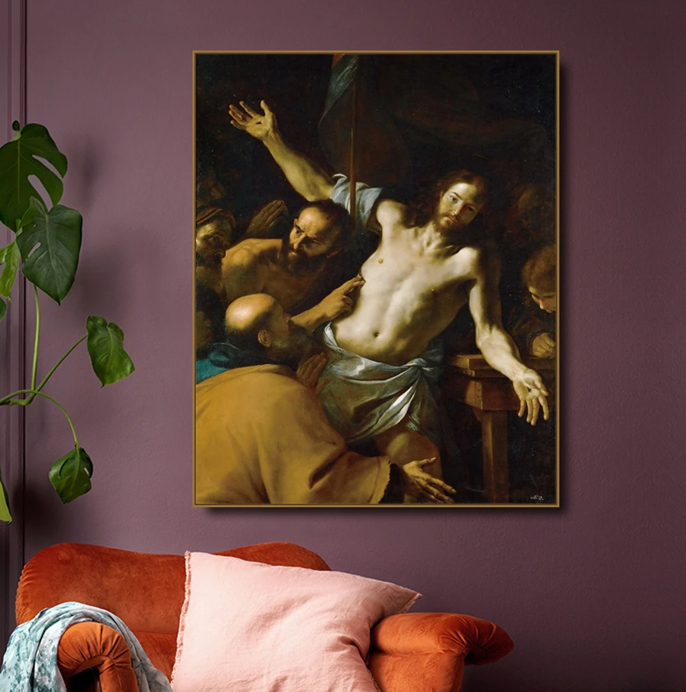 Doubting Thomas by Mattia Preti Холст Живопись холст с каллиграфией постер печать Декор