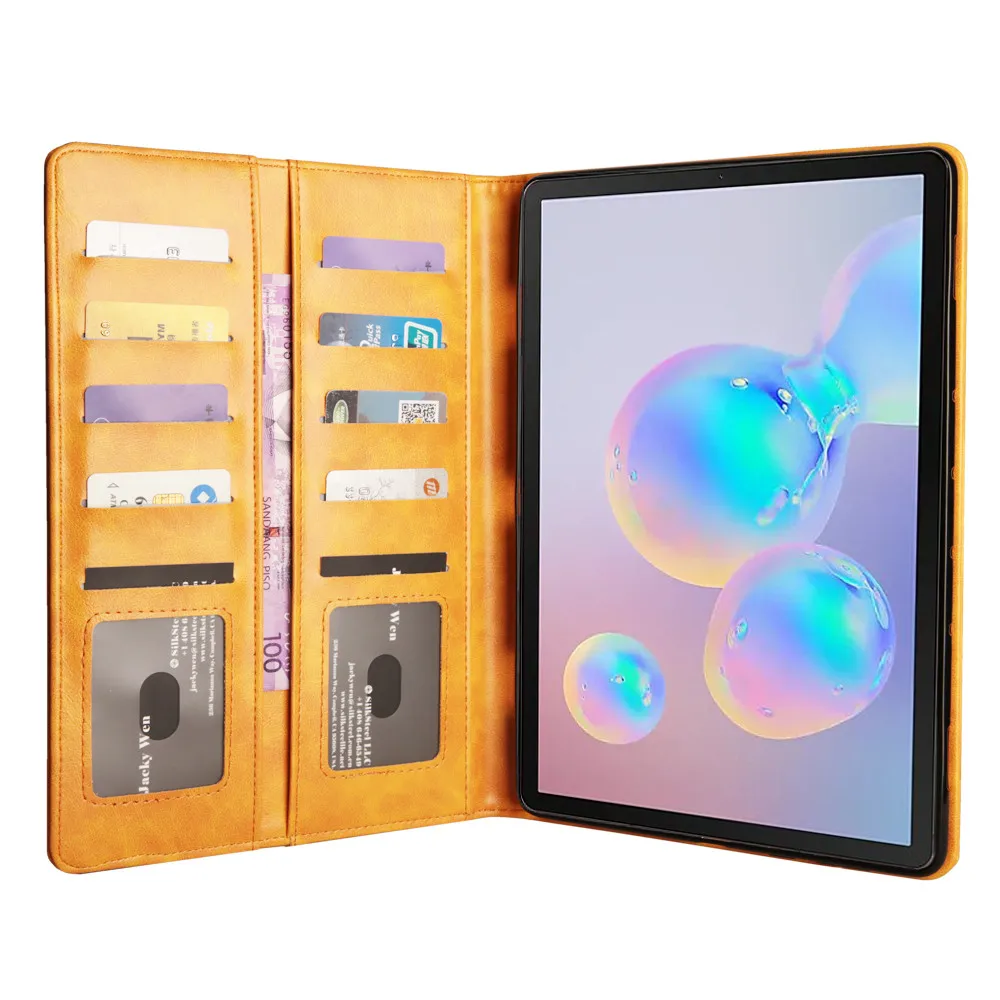 Чехол для планшета Samsung Galaxy Tab S6 10 5 T860/T865 2019 двухрядный карт с ручкой кожаный чехол