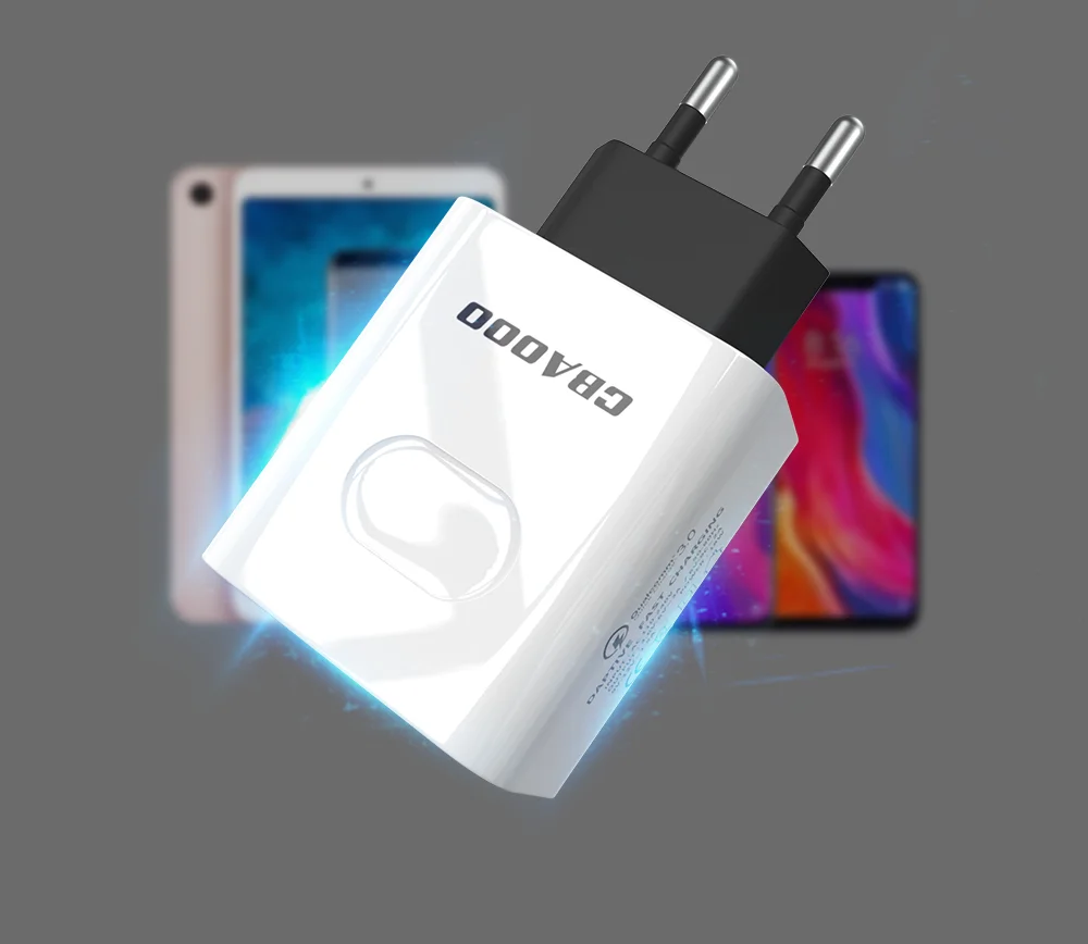 18 Вт USB зарядное устройство EU QC3.0 быстрое настенное зарядное устройство Быстрая зарядка 3,0 портативное зарядное устройство для мобильного телефона samsung s10 Xiaomi iPhone x xr Hua