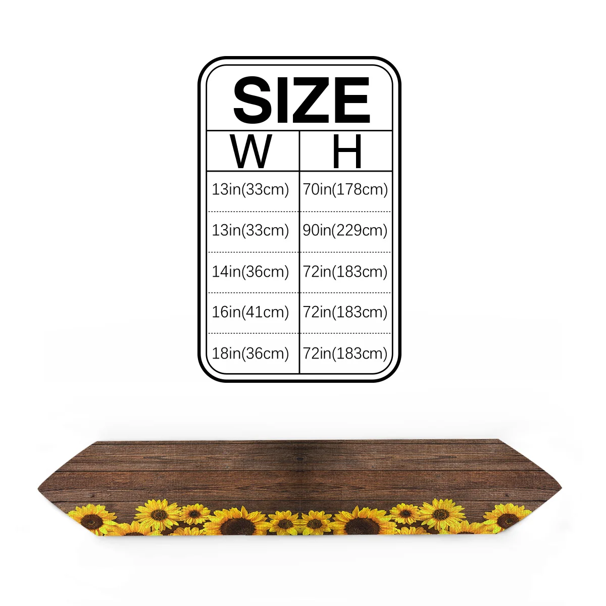 Настольная дорожка шарфы Подсолнухи деревянная кухонная настольная для ужина