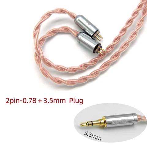 4-жильный медный кабель высокой чистоты FAAEAL с 2-контактным/MMCX разъемом 3,5/2,5/4,4 мм, позолоченный штекер, кабель для обновления наушников для TFZ/TRN