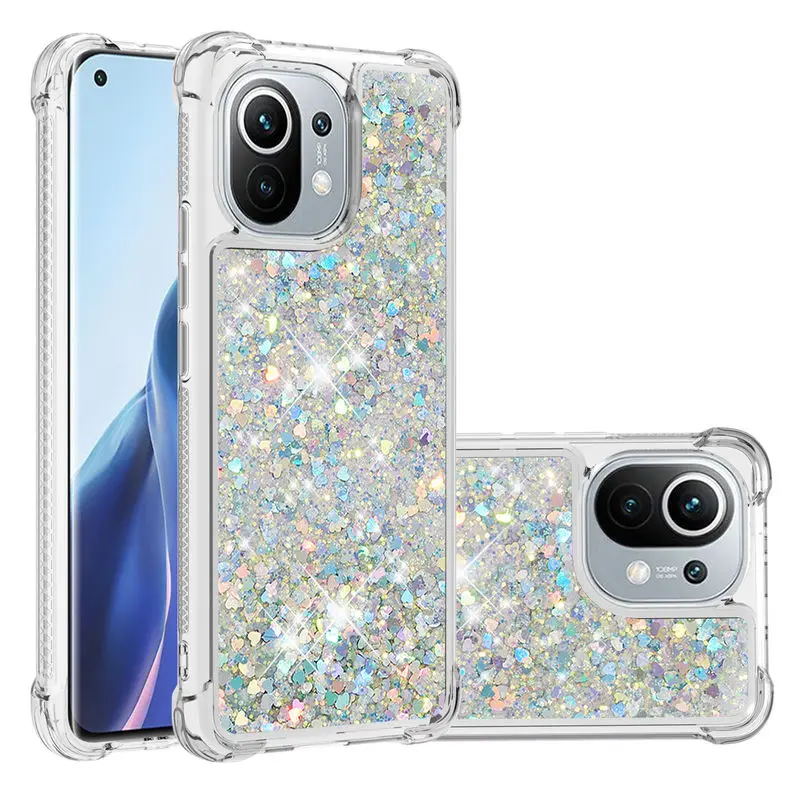 

Case For Iphone 12 Pro Max 12 Mini 11 Pro Max XS Max XR XS SE 2020 6 7 8 6S Plus 5 5S Fashion Glitter Quicksand shockproof Cover