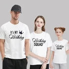 Одинаковые наряды для всей семьи, мой футболка С Днем Рождения день рождения, футболка 