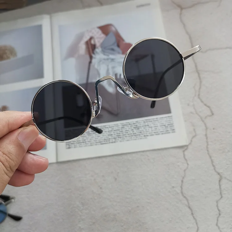 

Retro small frame sunglasses men's round hip-hop sunglasses trendy women couple glasses Sunglasses women