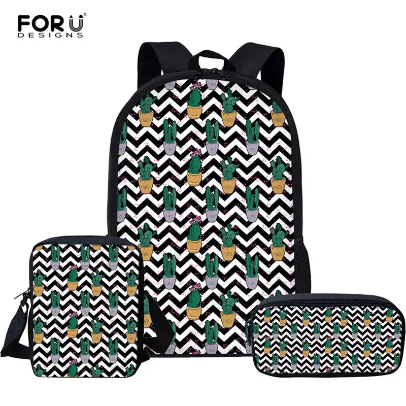 L5296CEK FORUDESIGNS/рюкзаки С КАКТУСОМ; школьные детские сумки для девочек; детская сумка для начальной школы; школьные сумки; женский рюкзак; Sac Ecolier - Цвет: L5296CEK