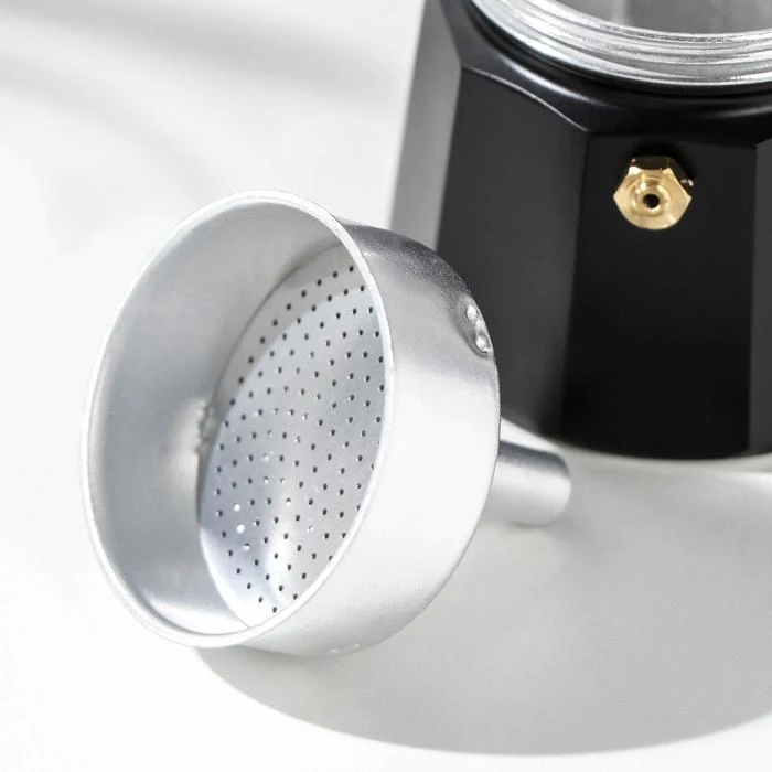 Кофеварка гейзерная Доляна Alum black | Бытовая техника