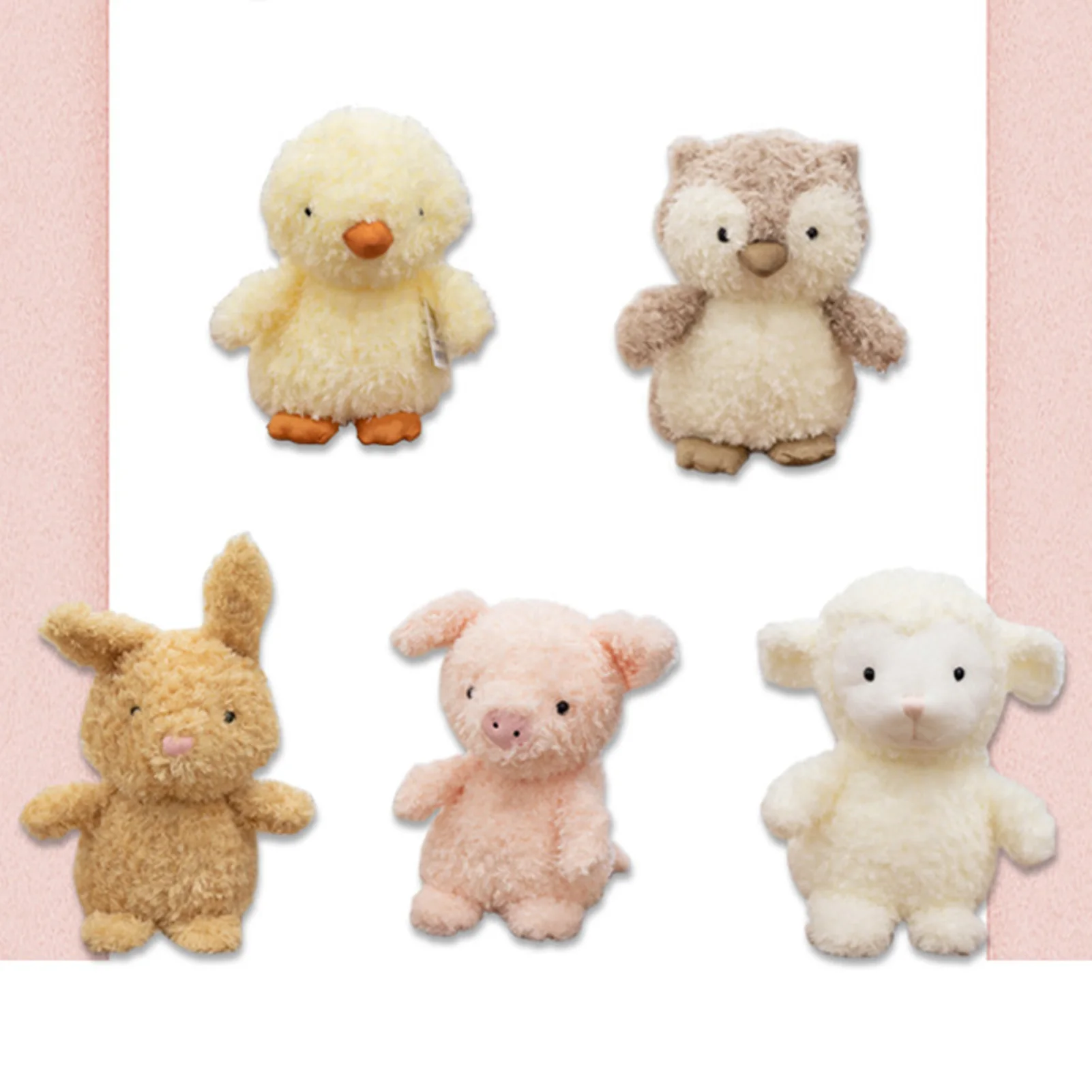 

Cute Cartoon Chick Lamb Owl Soft Plush Doll Sleeping Toy Pillow Home Decoration Accessories Girls Boys Children Christmas Gift
