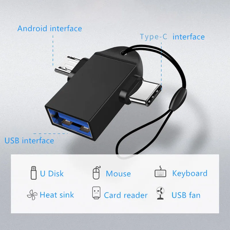 Otg Type C адаптер 2 в 1 микро Usb конвертер 3 0 флэш диск мышь разъем для смартфона Android