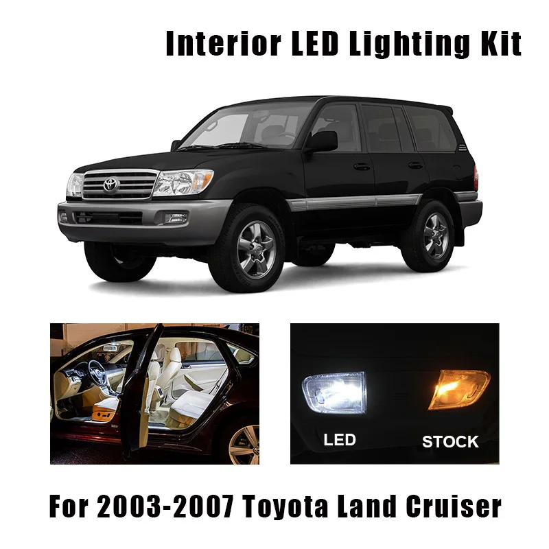 

Комплект светодиодных ламп для салона Toyota Land Cruiser 2003, 2004, 2005, 2006, 2007, 13 шт.