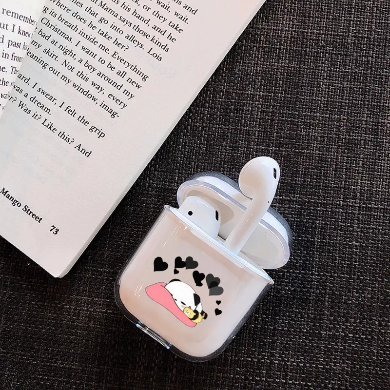 Мягкая одежда с принтом милой Air стручки чехол для Apple Airpods Чехол класса люкс