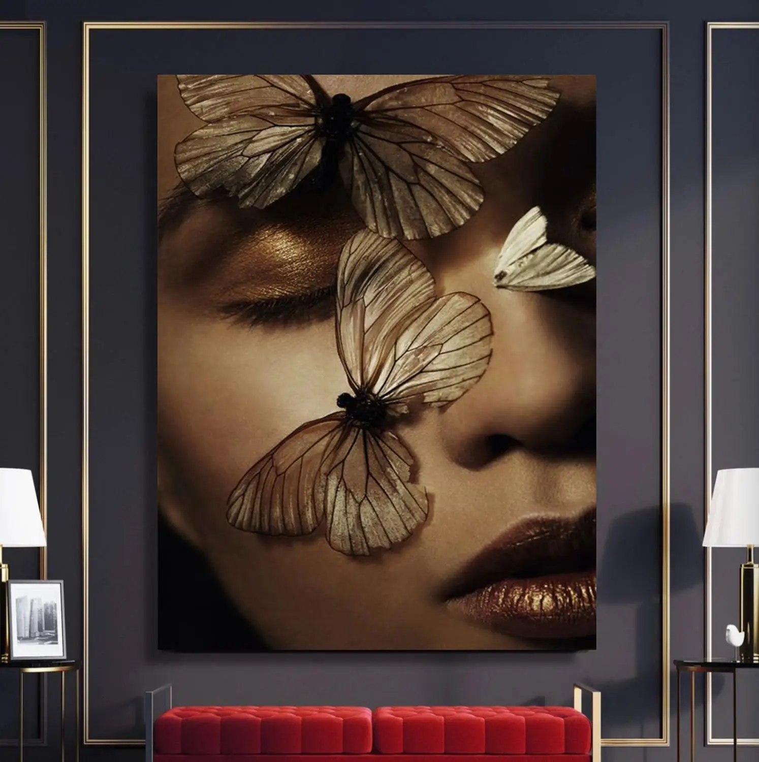 Настенная Картина на холсте с бабочкой красивая картина холст художественный