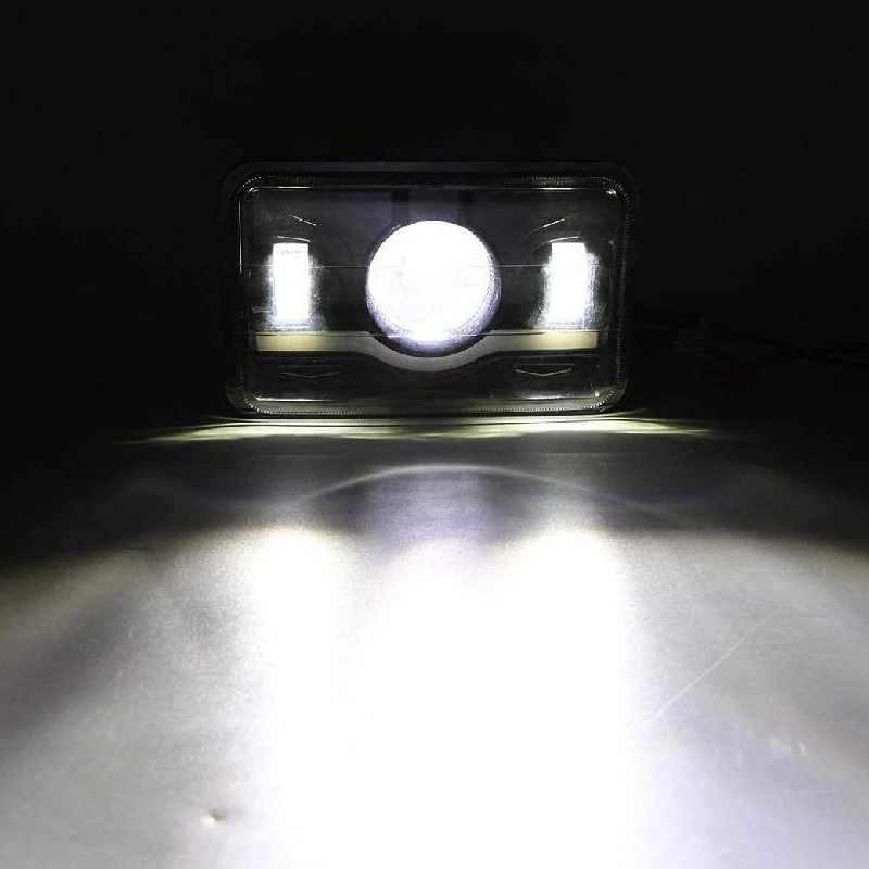 4X6 светодиодный фар квадратный 2 предмета море луч Hi/ближнего света для Jeep Wrangler