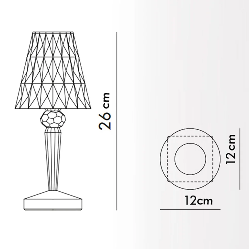 

USB Acrylic Crystal Table Light Transparent Prism Desk Lamp Bedside Decoration Indoor Lighting Accessories dropshipping#20