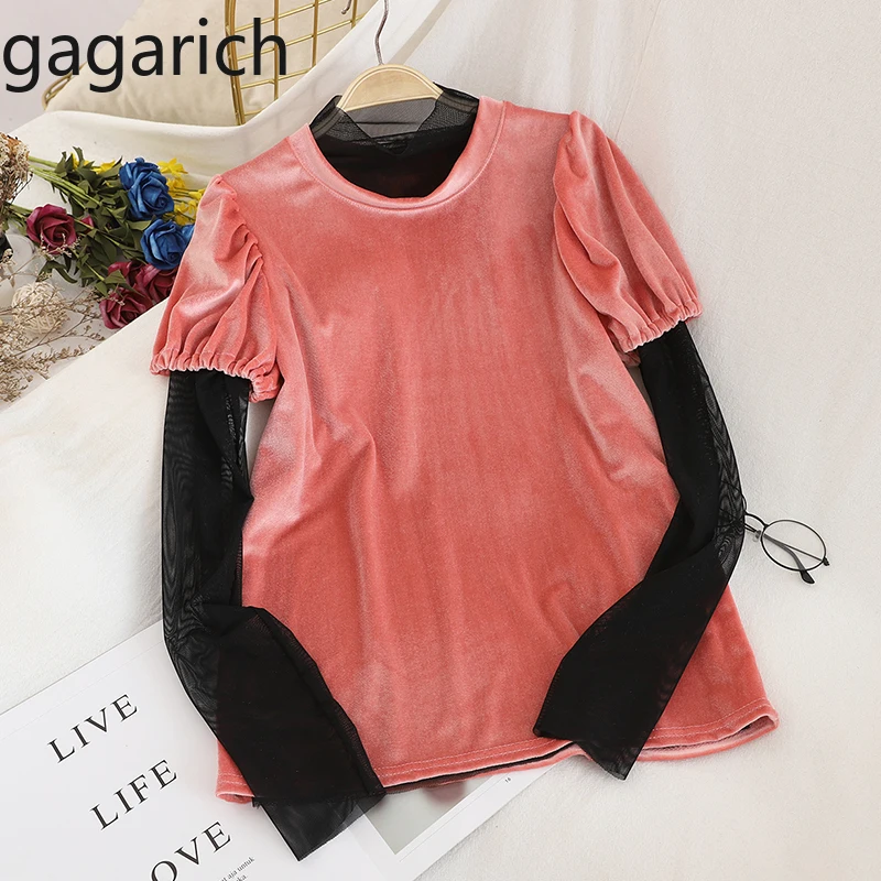 Gagarich женские костюмы Весна О-образный вырез слоеный короткий рукав сплошной