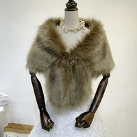 new women cape faux fur wrap warm large shawl winter wedding cover up stole bridal accessories coat women fur shrug jacket