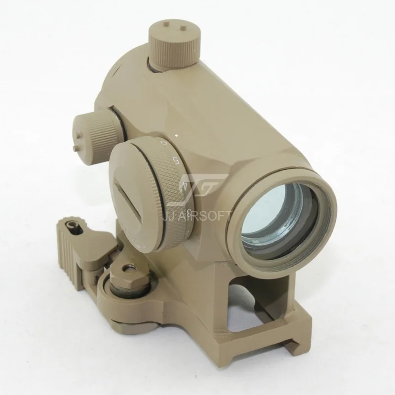 JJ Airsoft Micro 1x24 красная точка с креплением QD и Killflash / Kill Flash (черный/коричневый)|red dot|jj