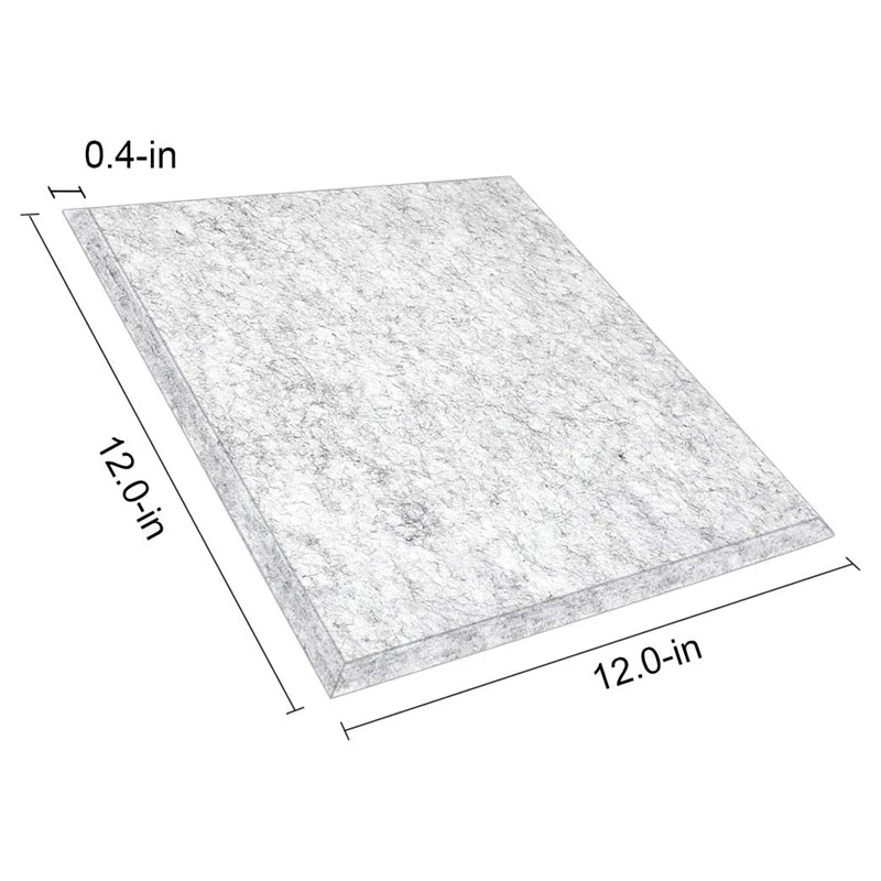 

12PCS Acoustic Absorption Panel 12 Inch x 12 Inch x 0.4 Inch Sound Proof Padding for Wall Decoration Acoustic Treatment