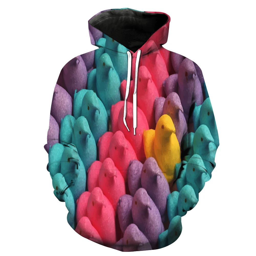 Модная Толстовка в стиле Харадзюку С 3d принтом мужские толстовки лиса птица